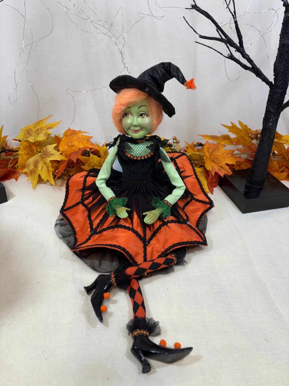 Share Halloween Katherine's Collection Witch Lanky Leg Holiday Doll Accent NEW